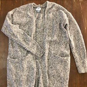Long speckled grey cardigan | SM
